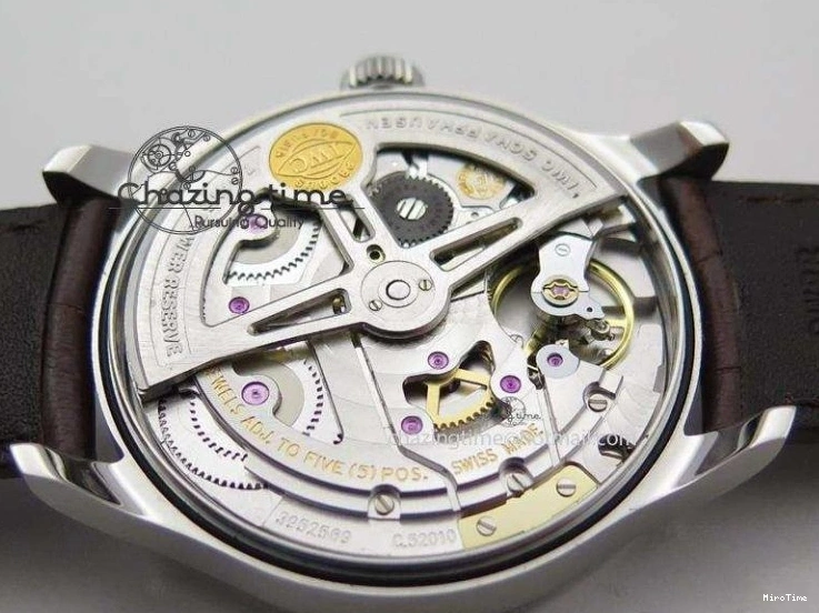 MIROTIME 0726 MoistureWicking Portuguese Real PR IW500704 ZF 1:1 Best Edition On Brown Leather Strap A52010 V 7311